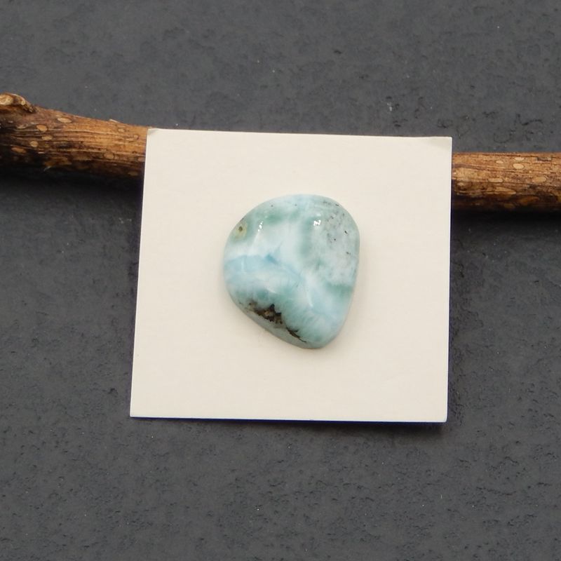 Natural Larimar Cabochon 20x17x6mm, 4.0g