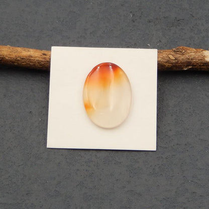 Natural Red Agate Cabochon 25x18x4mm, 3.0g