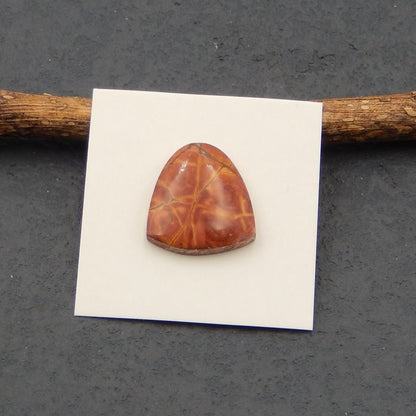 Cabochon en pierres précieuses de jaspe rouge naturel, 19x18x4 mm, 2,9 g