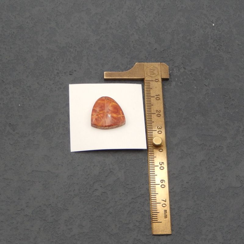 Cabochon en pierres précieuses de jaspe rouge naturel, 19x18x4 mm, 2,9 g