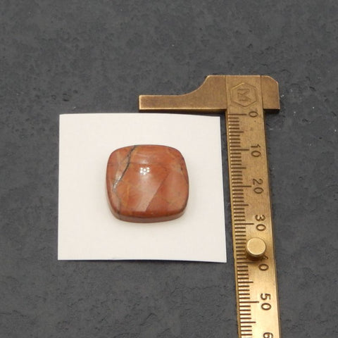 Natural Red Creek Jasper Cabochon 20x20x5 mm 4.4g