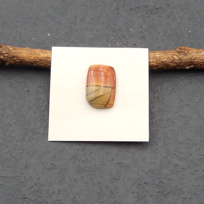 Cabochon en pierres précieuses de jaspe rouge naturel, 18x12x4 mm, 2,1 g