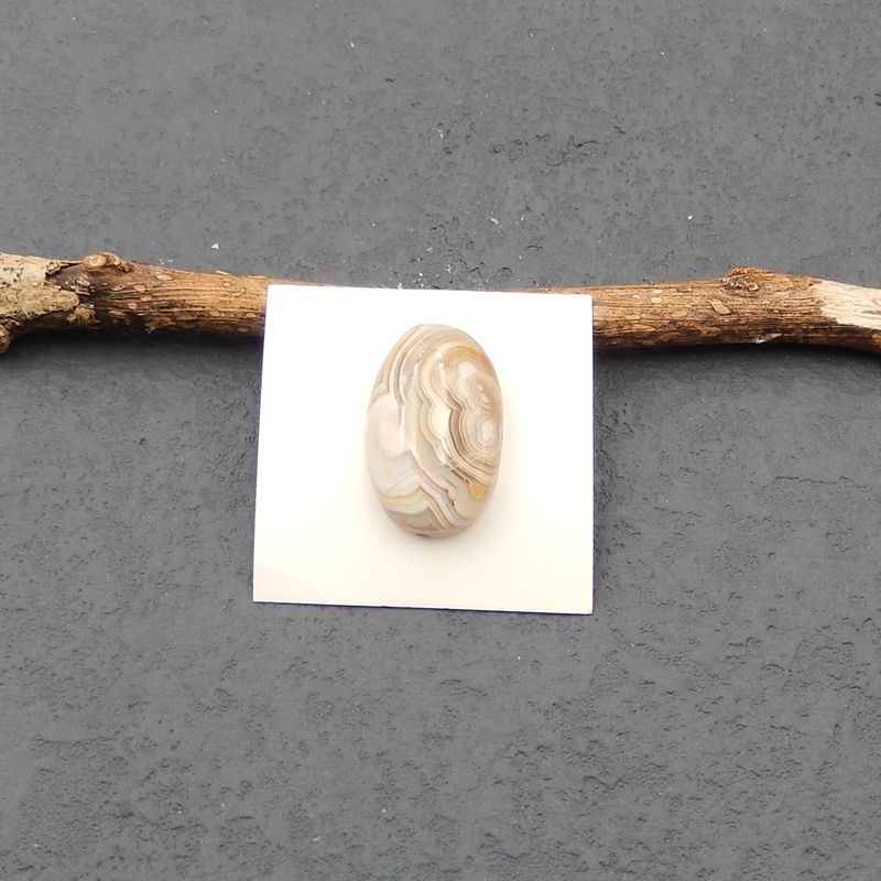 Natural Crazy Lace Agate Cabochon 25x16x7mm, 4.8g