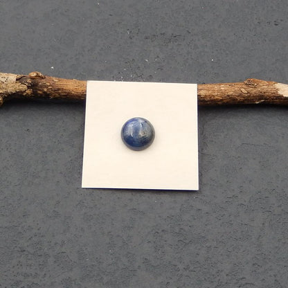 Cabochon rond de 12 mm de pierre gemme de cyanite bleue naturelle, 12x12x5 mm, 2,1 g