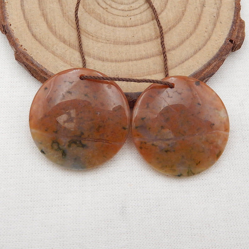 Natural Ocean Jasper Earring Beads 24x5mm, 9.3g
