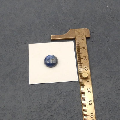 天然蓝色蓝晶石宝石 12 毫米圆形凸圆形，12x12x5 毫米，2.1 克