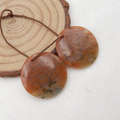 Natural Ocean Jasper Earring Beads 24x5mm, 9.3g