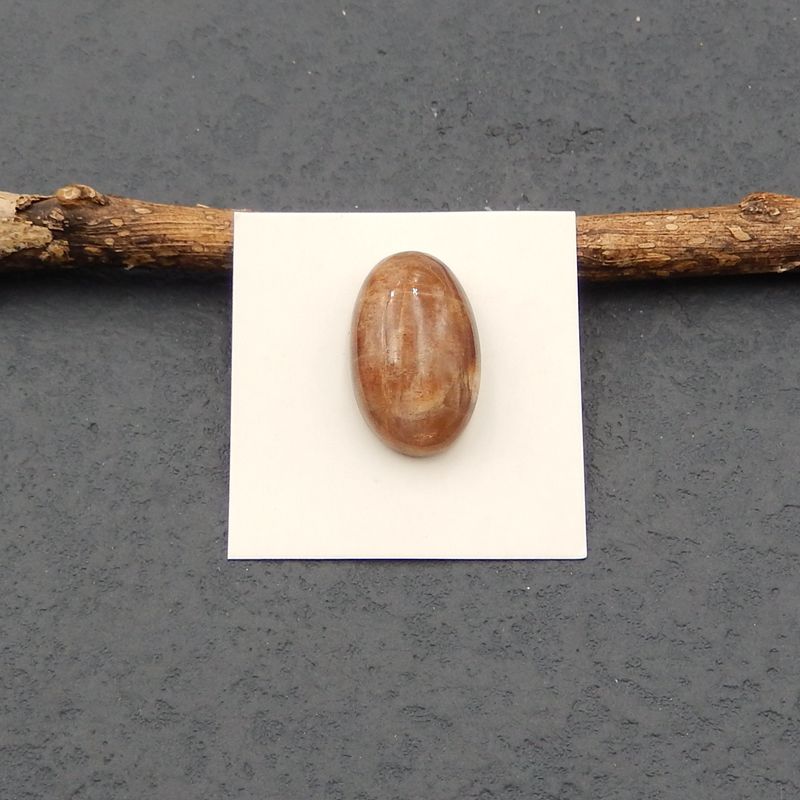 Natural Sunstone Cabochon 23x14x8mm, 4.1g