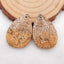 Natural Picture Jasper Earring Beads 30x20x4mm, 7.7g