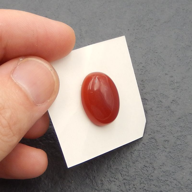 Cabochon en pierre précieuse d'agate rouge naturelle, 20x15x6mm, 3.2g