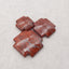 3 PCS Natural Breciated Red Jasper Cabochons,30x6mm,20x6mm, 20.5g