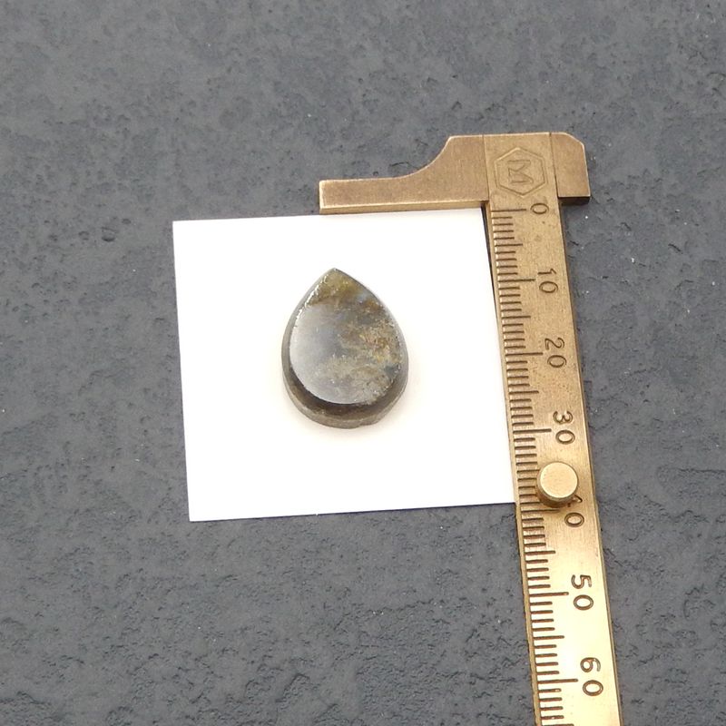 Cabochon en pierre gemme goutte de labradorite naturelle, 20x15x6 mm, 3,6 g