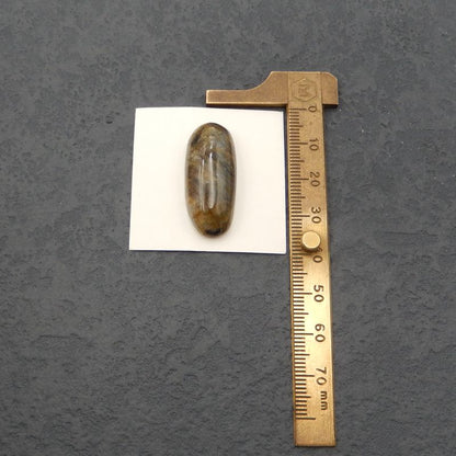 Cabochon en pierres précieuses de labradorite naturelle, 31x13x8 mm, 5,9 g