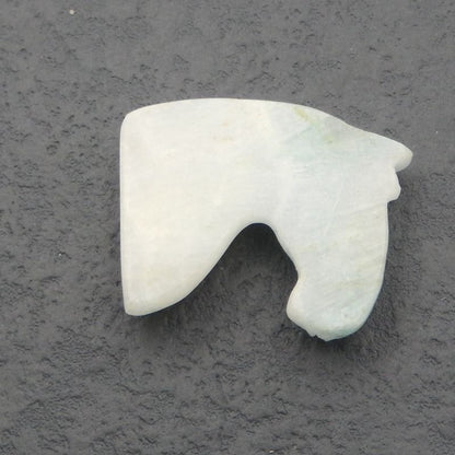 Natural Hemimorphite Carved horse head Cabochon 36x30x8mm, 12.8g
