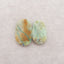 2 PCS Natural  Chrysocolla Gemstone Cabochons, 23x15x4mm,21×13×4mm,4.4g