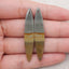 Natural Us Biggs 碧玉宝石耳环一对，39x9x4mm，5.3g