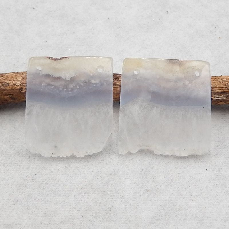 Natural Crazy Lace Agate Earring Beads 21*17*3mm, 5.5g