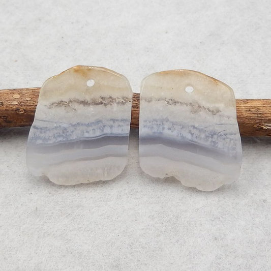 Natural Crazy Lace Agate Earring Beads 23*19*3mm, 5.8g