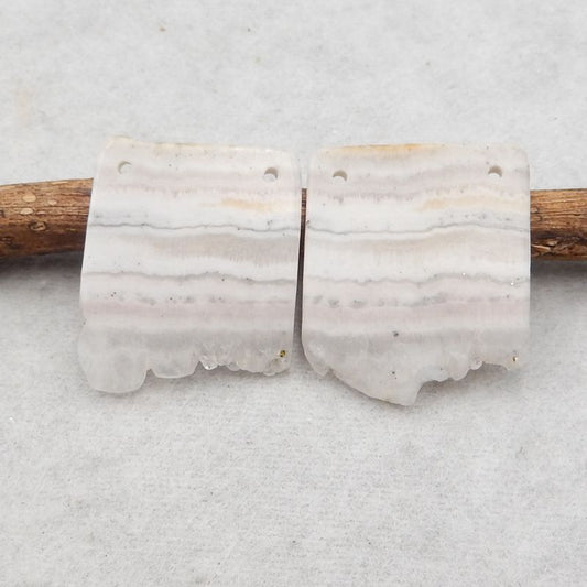 Natural Crazy Lace Agate Earring Beads 27*23*3mm, 7.8g