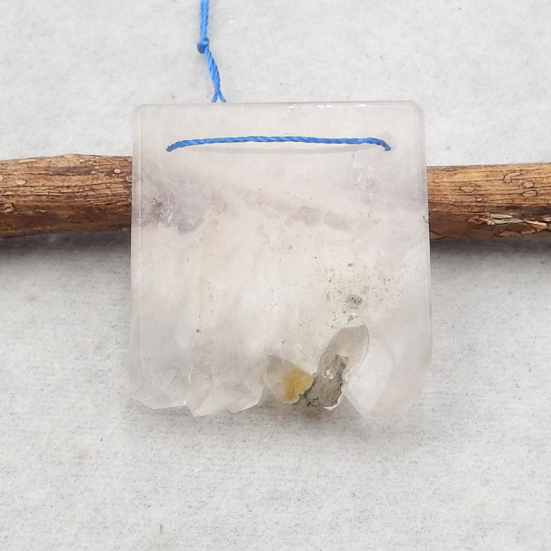 Natural Amethyst Pendant Bead 31*28*6mm, 13.5g
