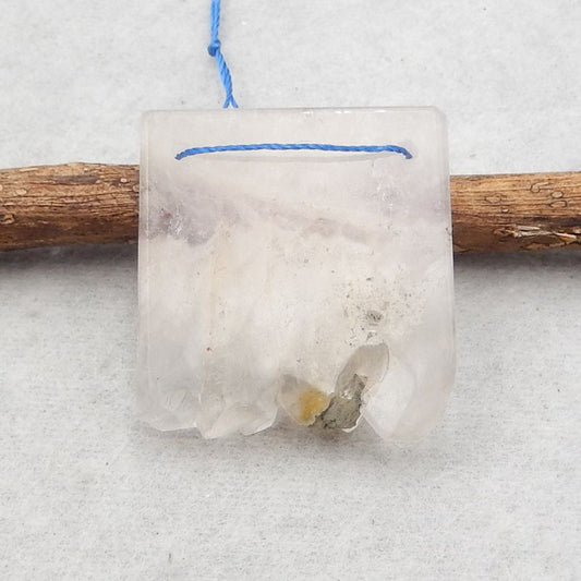 Natural Amethyst Pendant Bead 31*28*6mm, 13.5g