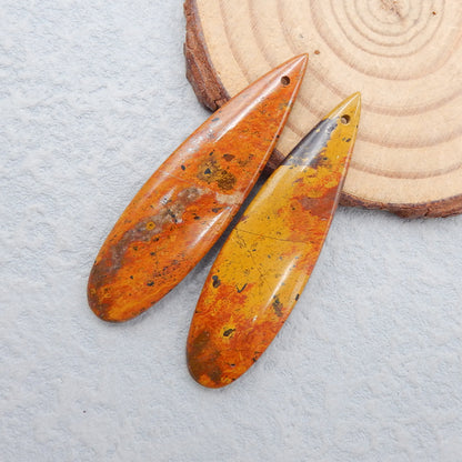 Bumble Bee Stone Teardrop Boucles d'oreilles paire de pierres pour faire des boucles d'oreilles, 41x14x5mm, 8.5g