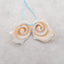 Natural Stone Shell Gemstone Earring Beads,Semi-Precious Gemstones for Jewelry,23x23x12mm,6.8g
