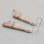 Natural Wood Fossil Earrings with 925 Sterling Silver 45*12*6mm, 8.6g