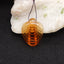Hand Carved Yellow Quartz Snake (Cobra) Gemstone Pendant Bead, 35x26x11mm, 10.1g