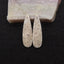 Natural Indonesian Coral Fossil Gemstone Earring Beads, 40x12x4mm, 5.3g