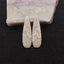 Natural Indonesian Coral Fossil Gemstone Earring Beads, 40x12x4mm, 5.3g