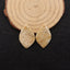 Natural Indonesian Coral Fossil Gemstone Earring Beads, 27x17x3mm, 4.6g