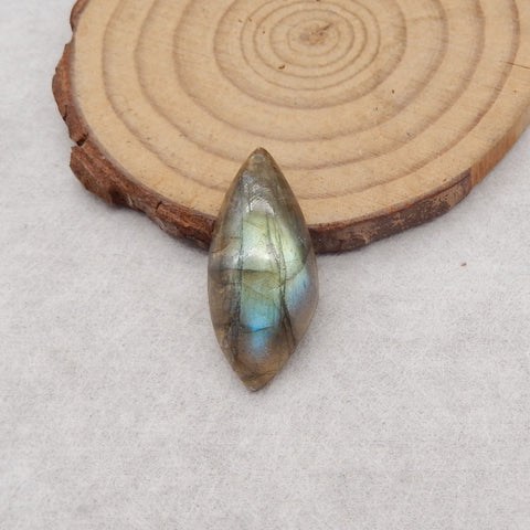 Natural Flash Labradorite Gemstone Cabochon, 28x12x6mm, 2.5g