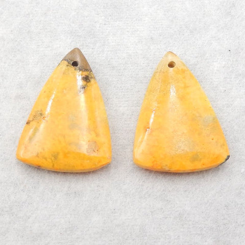 Natural Bumblebee Jasper Earring Beads 26*18*4mm, 6.2g