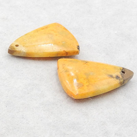 Natural Bumblebee Jasper Earring Beads 26*18*4mm, 6.2g