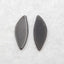 Natural Obsidian Carved leaf Earring Beads 27*10*2mm, 1.6g