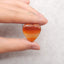 Carved Natural Red Agate Heart Shape Side Drilled Gemstone Pendant Bead, 25x25x8mm, 7.4g