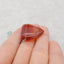 Carved Natural Red Agate Heart Shape Side Drilled Gemstone Pendant Bead, 25x25x8mm, 7.4g
