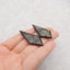 Hot Sale! Natural Flash Labradorite And Obsidian Intarsia Tie Shape Gemstone Earring Beads, 47x18x5mm, 9g