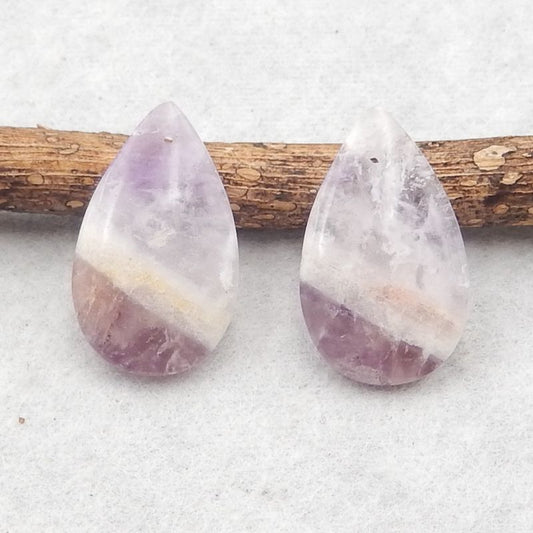 Natural Amethyst Earring Beads 23*14*4mm, 4.4g