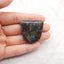 Natural Flash Labradorite Side Drilled Gemstone Pendant, 32x31x9mm, 16.8g