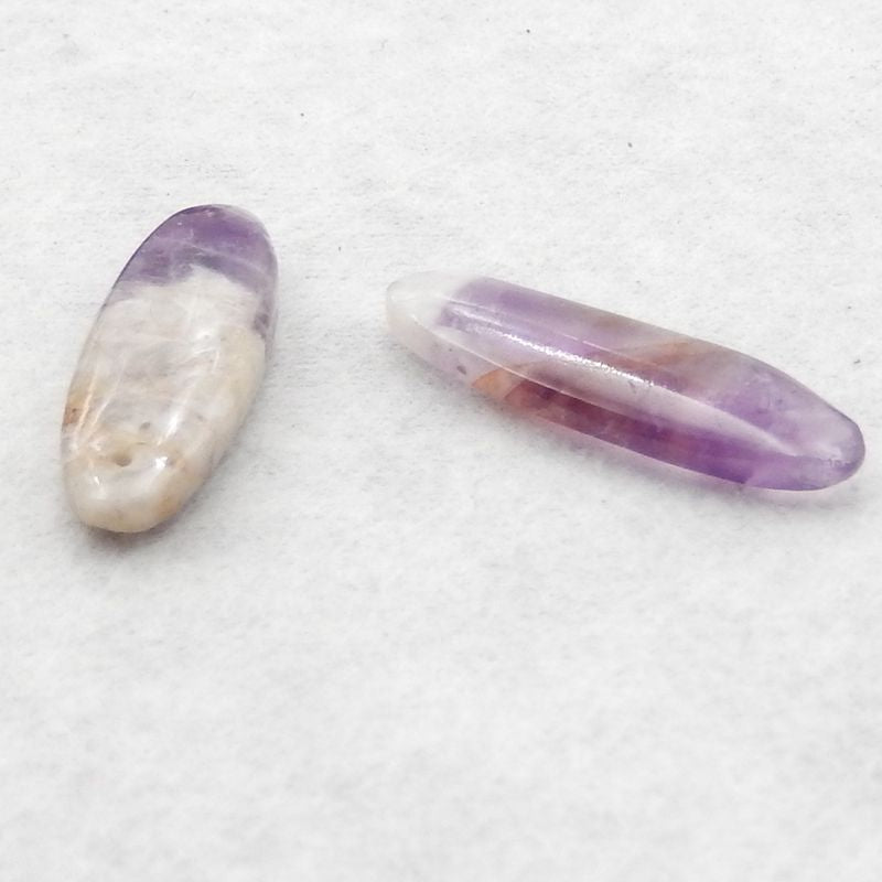 Natural Amethyst Earring Beads 30*8*4mm, 3.8g