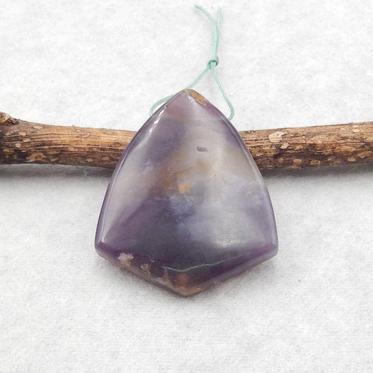 Natural Amethyst Pendant Bead 40*35*8mm, 14.6g