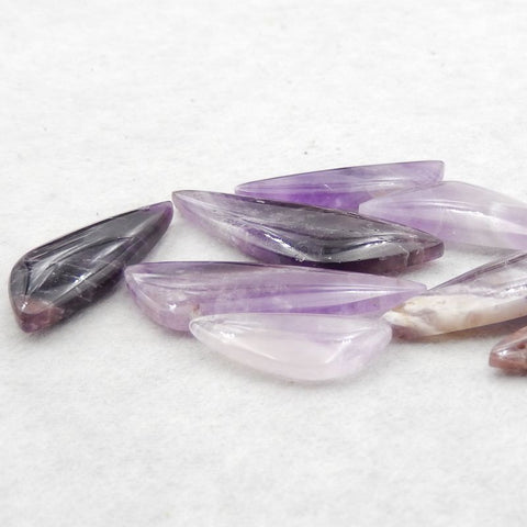 9 PCS Natural Amethyst Pendant Beads,26×11×4mm, 47×16×5mm,30g