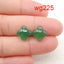 1 Pair Natural Green Agate Gemstone Earring Beads, Handmade Earring Pair, Jewelry DIY Making