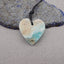 New Natural Hemimorphite Heart Gemstone Pendant Bead, Popular Drilled Pendant For DIY Making,Gemstone For Jewelry Cabochon Making, 30×29×9mm, 10.9g