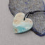 New Natural Hemimorphite Heart Gemstone Pendant Bead, Popular Drilled Pendant For DIY Making,Gemstone For Jewelry Cabochon Making, 30×29×9mm, 10.9g