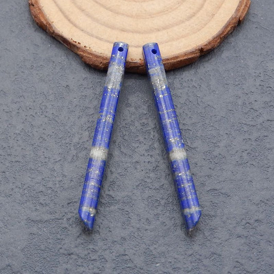 Natural Lapis Lazuli Earring Beads 51*4*4mm, 5.5g