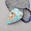 New Natural Drusy Hemimorphite Heart Gemstone Pendant Bead, Popular Side Drilled Pendant For DIY Making, 38×25×11mm, 15.6g