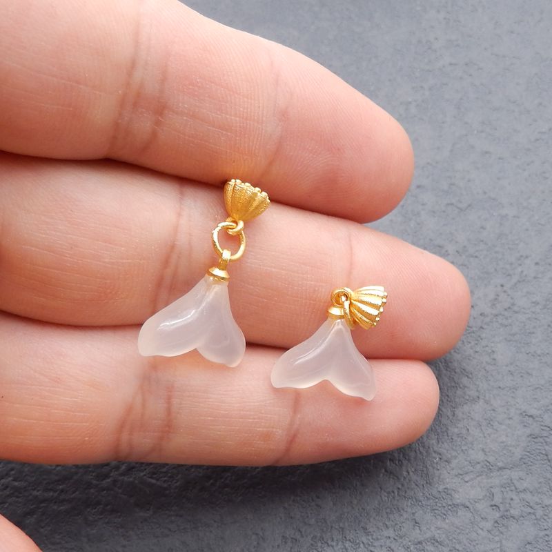1 pair Natural Agate Earrings with Coper Accessory 15x15x6mm, 6*6mm, 3.5g